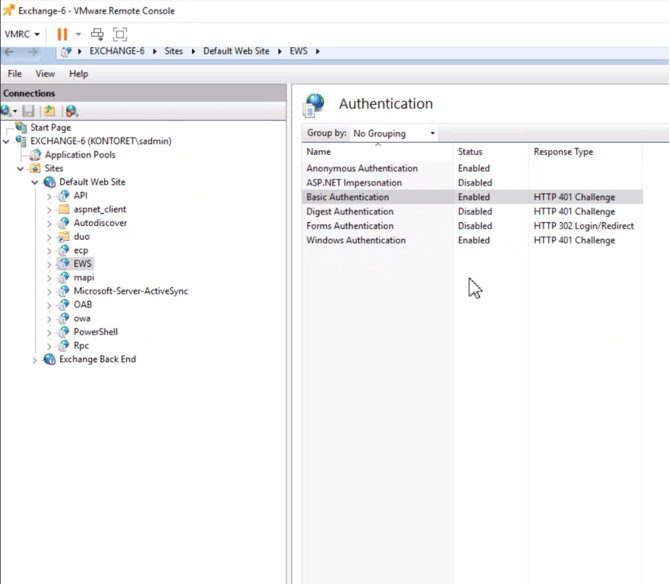 Basisauthentifizierung für EWS