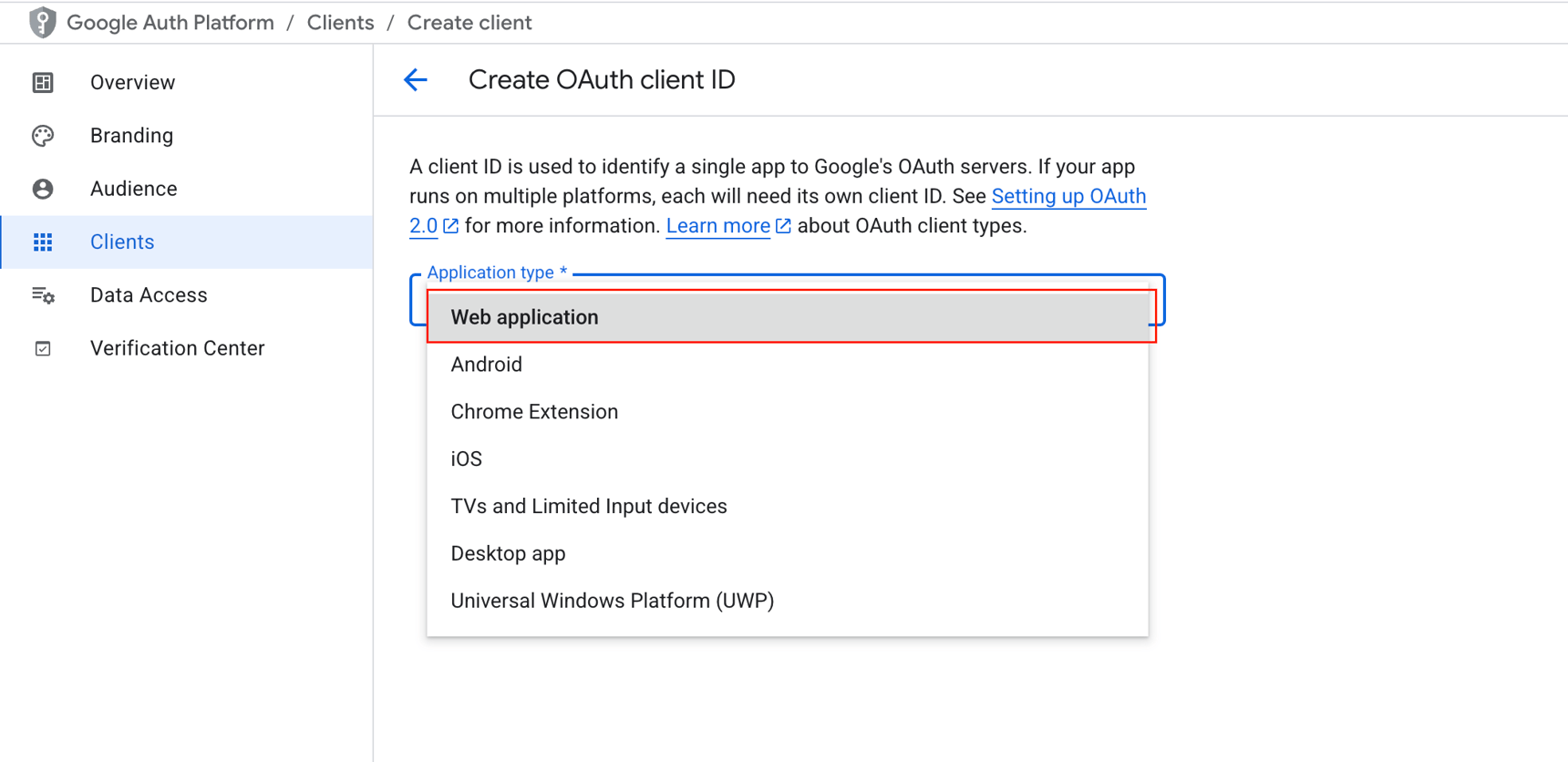 Google admin console